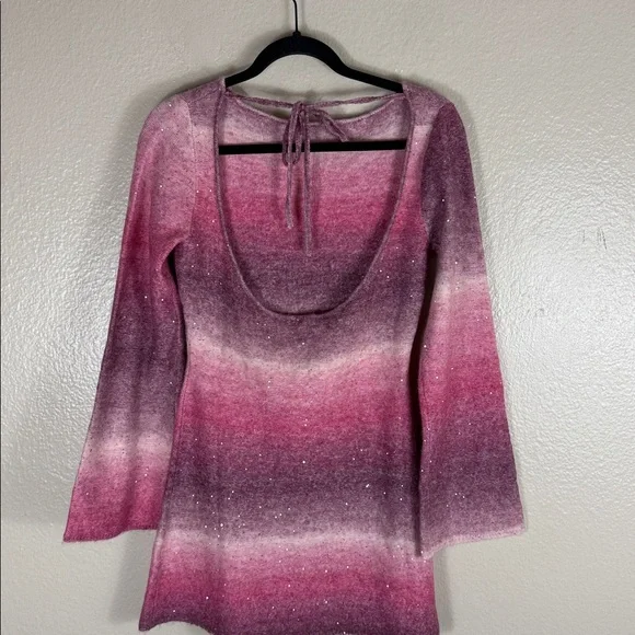 NWOT Lovers and Friends Julie Ombre Sequin Mini Dress in Pink Ombre - Picture 7 of 9